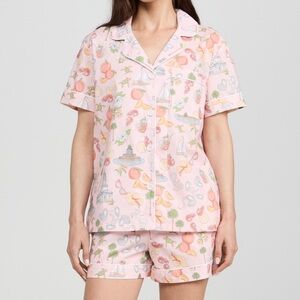 BedHead PJs Charming Charleston Cotton Poplin Short Sleeve Set XS